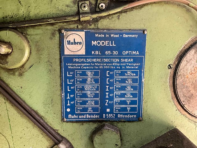 Mubea kbl65-30 stans-/knipmachine - afbeelding 7 van  19