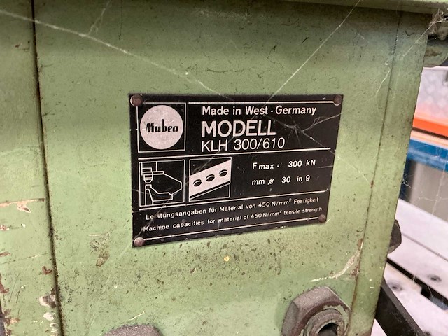 Mubea klh 300/610 ponsmachine - afbeelding 2 van  11