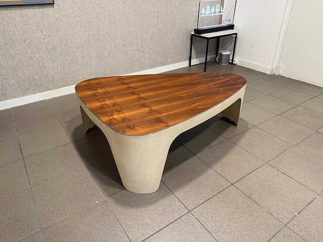 Muller lt3 salontafel walnoot + beige - afbeelding 2 van  9