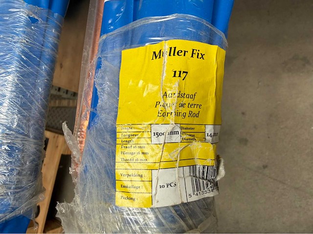 Mullerfix 117 aardstaaf 1500mm x 14mm (20x) - afbeelding 1 van  3