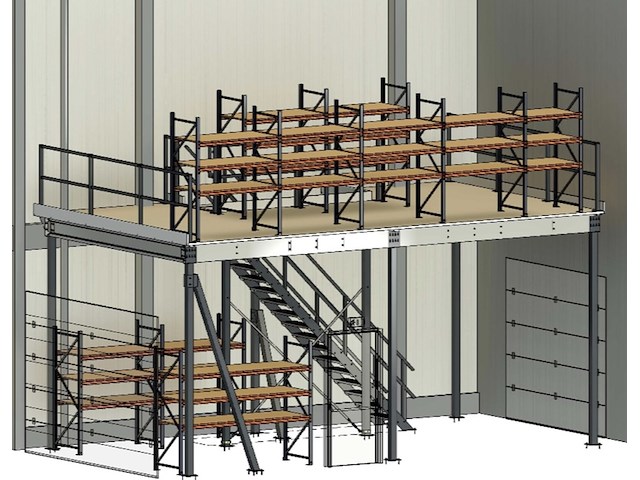 Multi profiel entresolvloer 7850x4307mm ca. 33m2 , 2021 - afbeelding 1 van  8