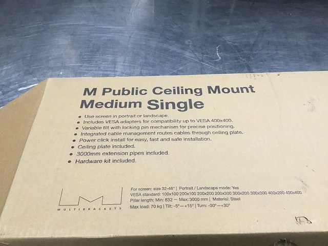 Multibrackets - plafond houder tbv tv - afbeelding 2 van  5