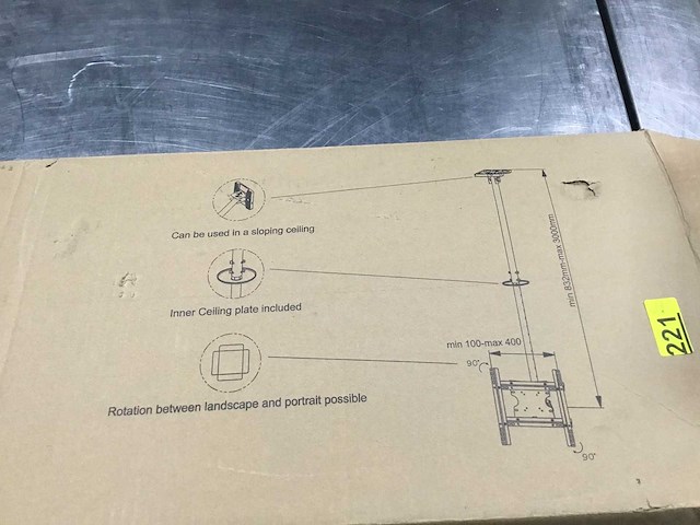 Multibrackets - plafond houder tbv tv - afbeelding 3 van  5