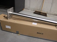 Multifunctionele combipaal, lengte 140 cm, met vloermontageplaat 19,5 x 19,5 cm. - afbeelding 2 van  3
