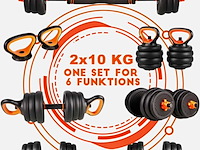 Multifunctionele dumbell, fitness set cclife, rood/zwart - afbeelding 1 van  2
