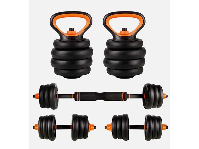 Multifunctionele dumbell, fitness set cclife, rood/zwart - afbeelding 2 van  2