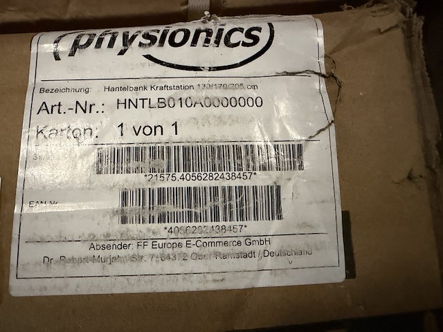 Multifunctionele halterbank physionics - afbeelding 3 van  3