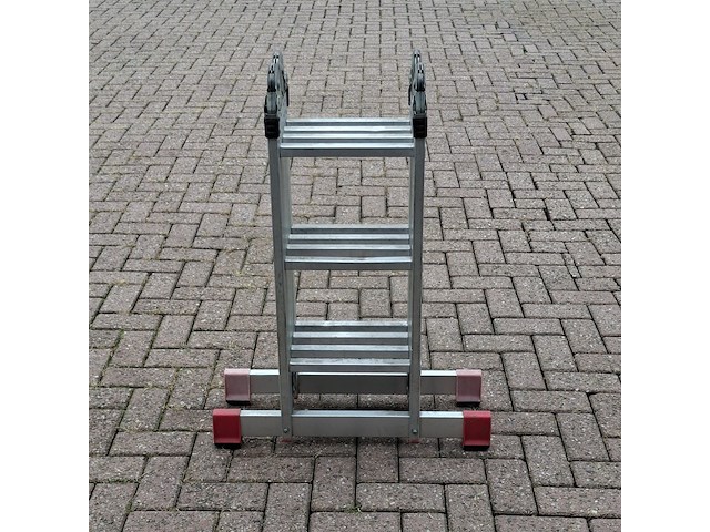 Multifunctionele ladder, jumbo, hobby | 4x3 treden - afbeelding 3 van  5