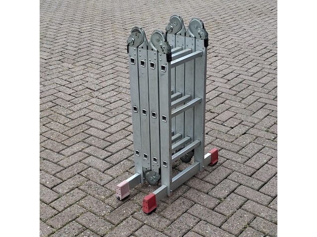 Multifunctionele ladder, jumbo, hobby | 4x3 treden - afbeelding 4 van  5