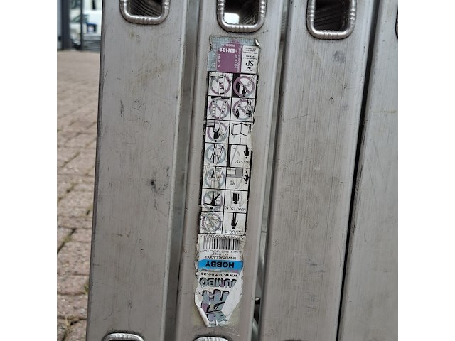 Multifunctionele ladder, jumbo, hobby | 4x3 treden - afbeelding 5 van  5