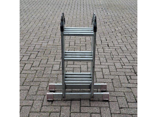 Multifunctionele ladder, jumbo, hobby | 4x3 treden - afbeelding 3 van  4