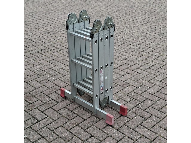 Multifunctionele ladder, jumbo, hobby | 4x3 treden - afbeelding 1 van  6