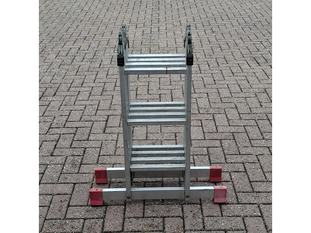 Multifunctionele ladder, jumbo, hobby | 4x3 treden - afbeelding 2 van  6