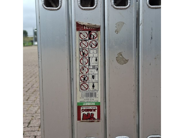Multifunctionele ladder, jumbo, hobby | 4x3 treden - afbeelding 5 van  6