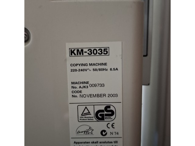 Multifunctionele laserprinter kyocera, km-3035, bouwjaar 2003 - afbeelding 7 van  15