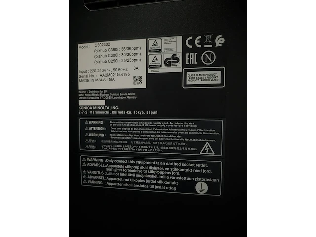Multifunctionele printer konica minolta, c302302 - afbeelding 7 van  9