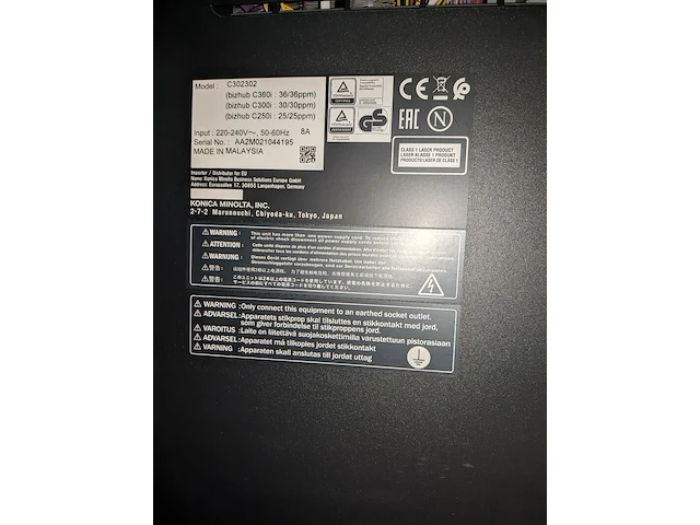 Multifunctionele printer konica minolta, c302302 - afbeelding 8 van  9