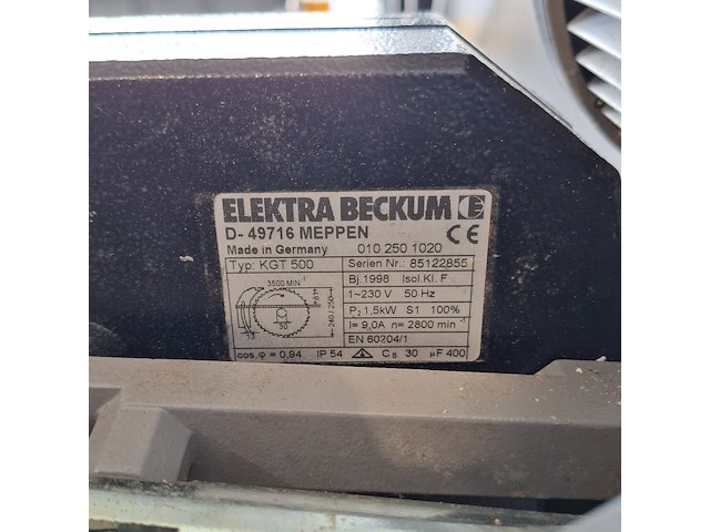Multifunctionele zaagmachine , elektra beckum, kgt 500 profiline - afbeelding 3 van  12