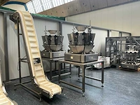Multihead weigher schud zeef machine met opvoerband