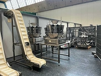Multihead weigher schud zeef machine met opvoerband