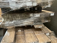 Multiplank eiken antiek gebrand en geborsteld parketvloer (38,5 m2) - afbeelding 5 van  6