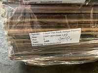 Multiplank eiken antiek gebrand en geborsteld parketvloer (41,73 m2) - afbeelding 2 van  7