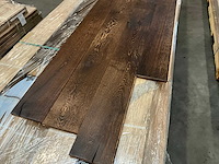 Multiplank eiken antiek gebrand en geborsteld parketvloer (42,06 m2) - afbeelding 2 van  6