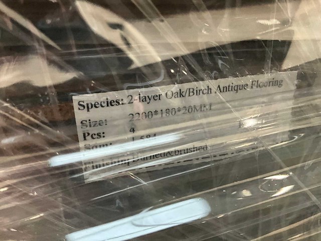 Multiplank eiken antiek gebrand en geborsteld parketvloer (42,06 m2) - afbeelding 3 van  6