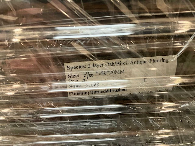 Multiplank eiken antiek gebrand en geborsteld parketvloer (42,06 m2) - afbeelding 4 van  6