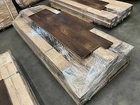 Multiplank eiken antiek gebrand en geborsteld parketvloer (42,06 m2) - afbeelding 6 van  6