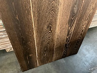 Multiplank eiken antiek gebrand en geborsteld parketvloer (72,08 m2) - afbeelding 1 van  8