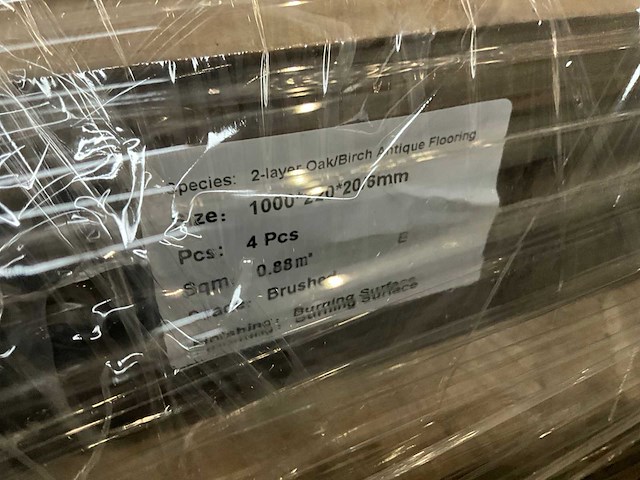 Multiplank eiken antiek gebrand en geborsteld parketvloer (72,08 m2) - afbeelding 4 van  8