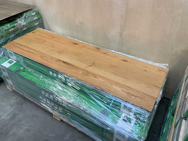 Multiplank eiken rustiek parket (biscuit)(72,6 m2) - afbeelding 1 van  2