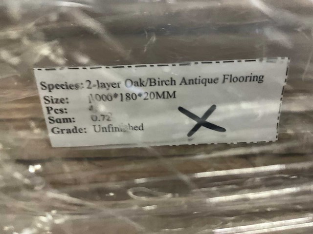 Multiplank europees eiken antiek parketvloer (30,72 m2) - afbeelding 2 van  5