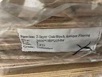 Multiplank europees eiken antiek parketvloer (30,72 m2) - afbeelding 3 van  5