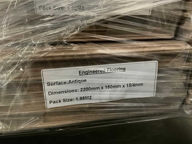 Multiplank europees eiken antiek parketvloer (50,68 m2) - afbeelding 2 van  3