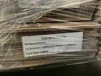 Multiplank europees eiken antiek parketvloer (50,68 m2) - afbeelding 2 van  3