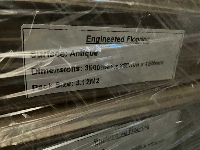 Multiplank europees eiken antiek parketvloer (87.36 m2) - afbeelding 2 van  3