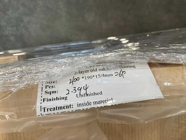 Multiplank oud eiken (reclaimed) parketvloer (20,13 m2) - afbeelding 4 van  6