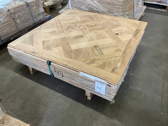 Multiplank paneel eiken antiek parketvloer (9x) - afbeelding 2 van  2