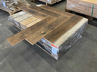 Multiplank visgraat eiken antiek gebrand en geborsteld parketvloer (5,4 m2) - afbeelding 3 van  3