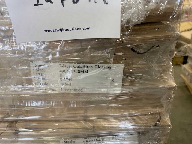 Multiplank visgraat eiken select parketvloer (89,38 m2) - afbeelding 3 van  3