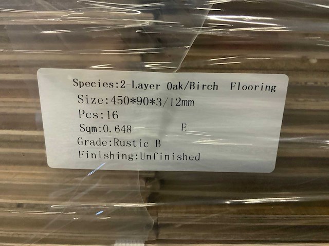 Multiplank visgraat eiken select + rustiek a/b parketvloer (13,28m2) - afbeelding 3 van  3