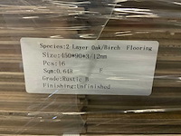 Multiplank visgraat eiken select + rustiek a/b parketvloer (13,28m2) - afbeelding 3 van  3