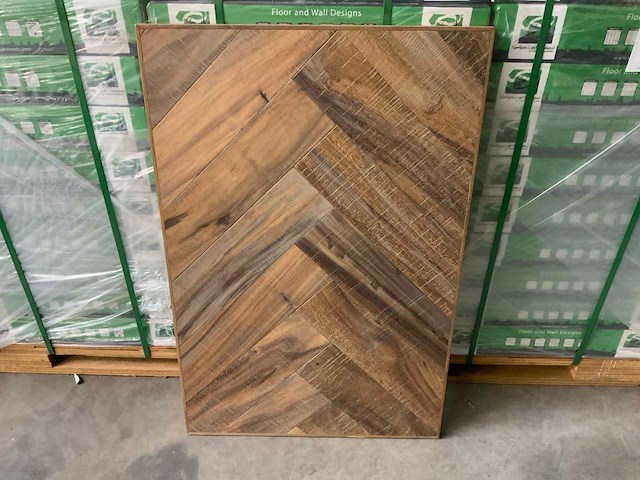 Multiplank visgraat slatewood parket (morning dew)(103,68 m2) - afbeelding 1 van  2