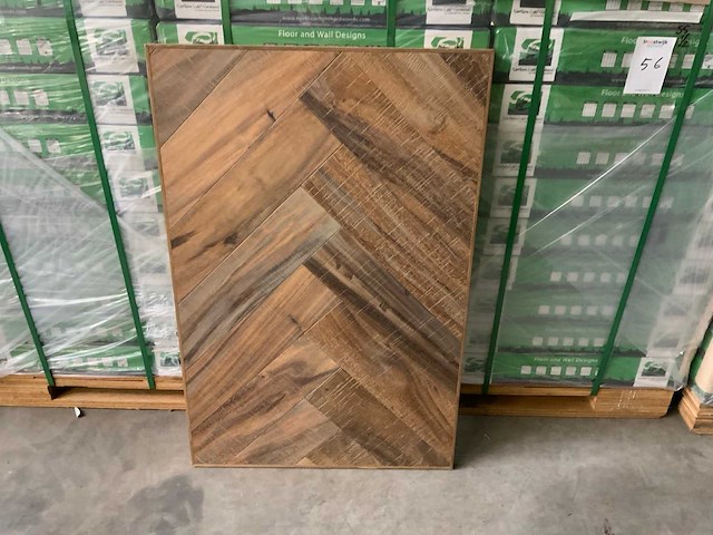 Multiplank visgraat slatewood parket (morning dew)(40,46 m2) - afbeelding 1 van  2