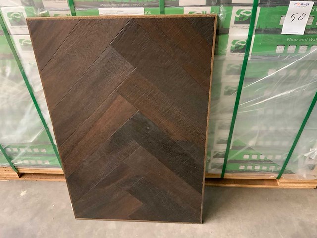 Multiplank visgraat slatewood parket (sunset)(56,52 m2) - afbeelding 1 van  2