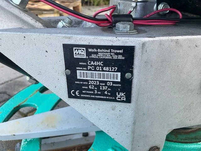 Multiquip / whiteman ca4hc cementvlinder - afbeelding 8 van  8