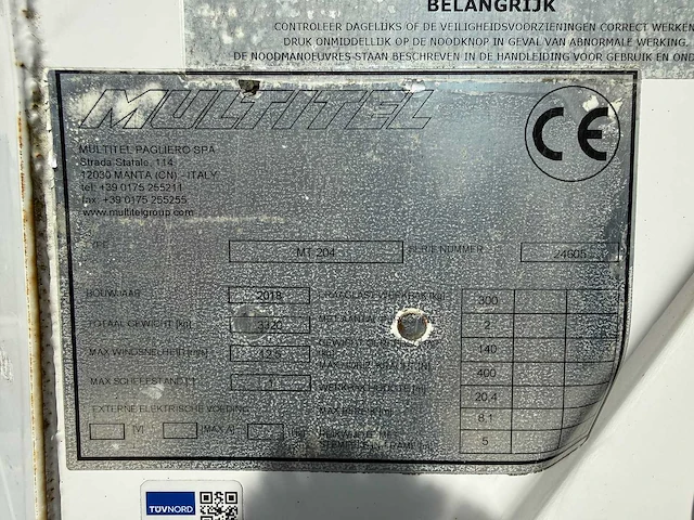 Multitel - 2018 - mt 204 - autohoogwerker telescoop 20m - afbeelding 15 van  29