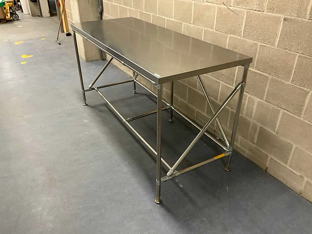 Multitube - modulaire rvs werktafel 175x70x94 cm - afbeelding 3 van  4